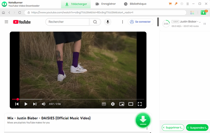 Commencez à télécharger des vidéos ou audio YouTube