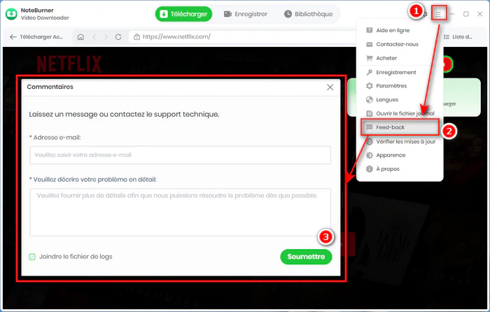 Feed-Back de NoteBurner