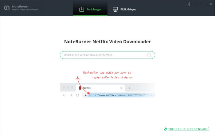 Exécutez NoteBurner Netflix Video Downloader